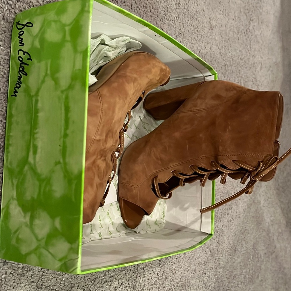Sam Edelman laced suede booties
